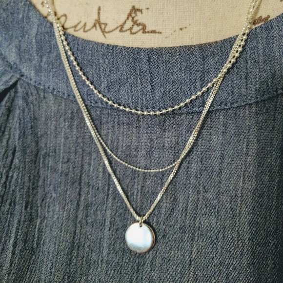 Jewelry - 🖤 THREE STRAND SILVER NECKLACE 🖤